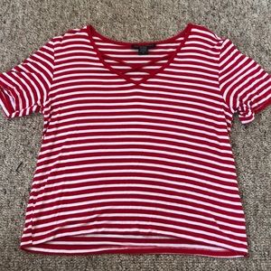 Red and white striped t-shirt